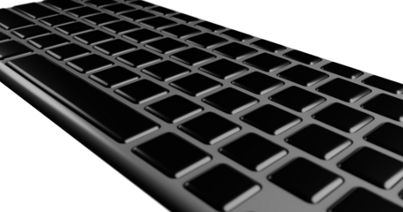 computer keyboard isolated on white