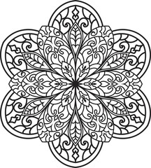 Mandalas for coloring book color pages.Anti-stress coloring book page for adults.

