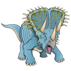 Fotobehang Cartoons Triceratops Dinosaurs PNG file with transparent background