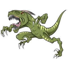 Foto op Plexiglas Cartoons Dinosaur Raptor PNG file with transparent background