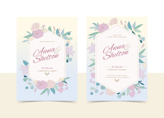 Soft Floral wedding invitation