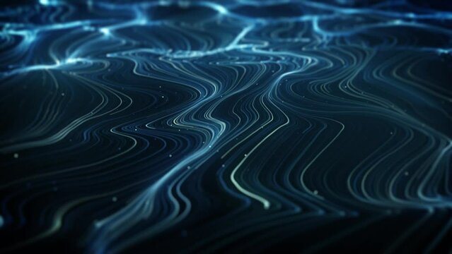Abstract Swirling And Flowing Lines Background/
4k animation of an abstract wallpaper technology background with waving powerful light stroke patterns rendered using ambient occlusion and depth of fie