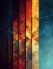 colored vertical pieces with mosaics and horizontal stripes of varied designs. decorative background for graphic design