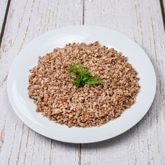 buckwheat in a bowl on the table