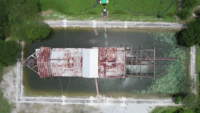 Ipoh, Malaysia - September 24, 2022: The Historical Tin Dredge 