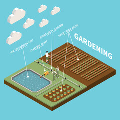 Gardening Isometric Background