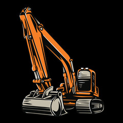 Excavator vector © Insomnia_Std