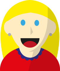 Blond girl with blue eyes. Second version.