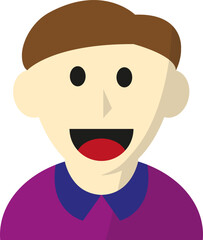 Boy with brown hair and black eyes. 