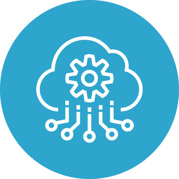 recommend clip art: API Cloud Gear Data Outline Icon