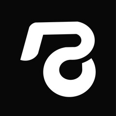 initial logo template, letter r