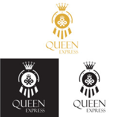 Queen express & railway logo

