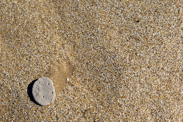 Fototapeta na wymiar Piedra en la arena 