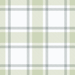 Checkered green background, seamless pattern, plaid material, vector illustration.