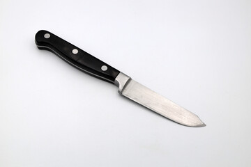 Kitchen knife on white background