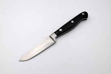 Kitchen knife on white background