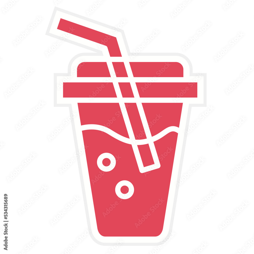 Sticker Soda Icon Style