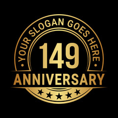 Fototapeta premium 149 years anniversary logo design template. Vector illustration