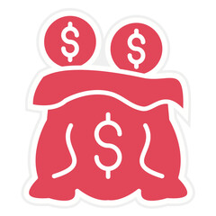 Money Bag Icon Style