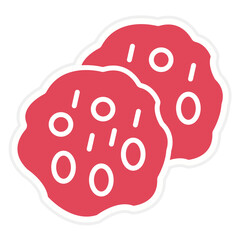 Chocolate Chip Cookie Icon Style