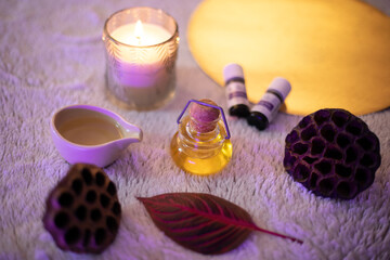 huile de massage et huiles essentielles 