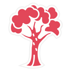 Deciduous Tree Icon Style