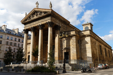 The Notre Dame de Lorette is a neoclassical church in the 9th arrondissement of Paris. France. - obrazy, fototapety, plakaty