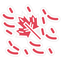 Leaves Falling Icon Style