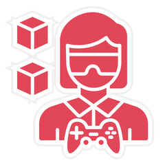3D Artist Female Icon Style