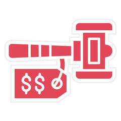 Hammer Price Icon Style