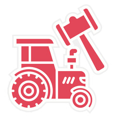Machinery Auction Icon Style