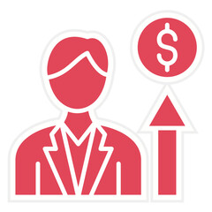 Career Growth Icon Style