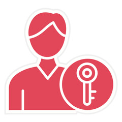 Key Person Icon Style