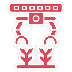 Agricultural Robot Icon Style