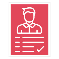 Job Candidate Male Icon Style