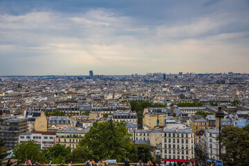 Paris skyline taken from high up