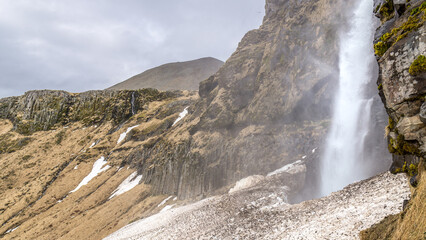 big waterfall in the north of Iceland.