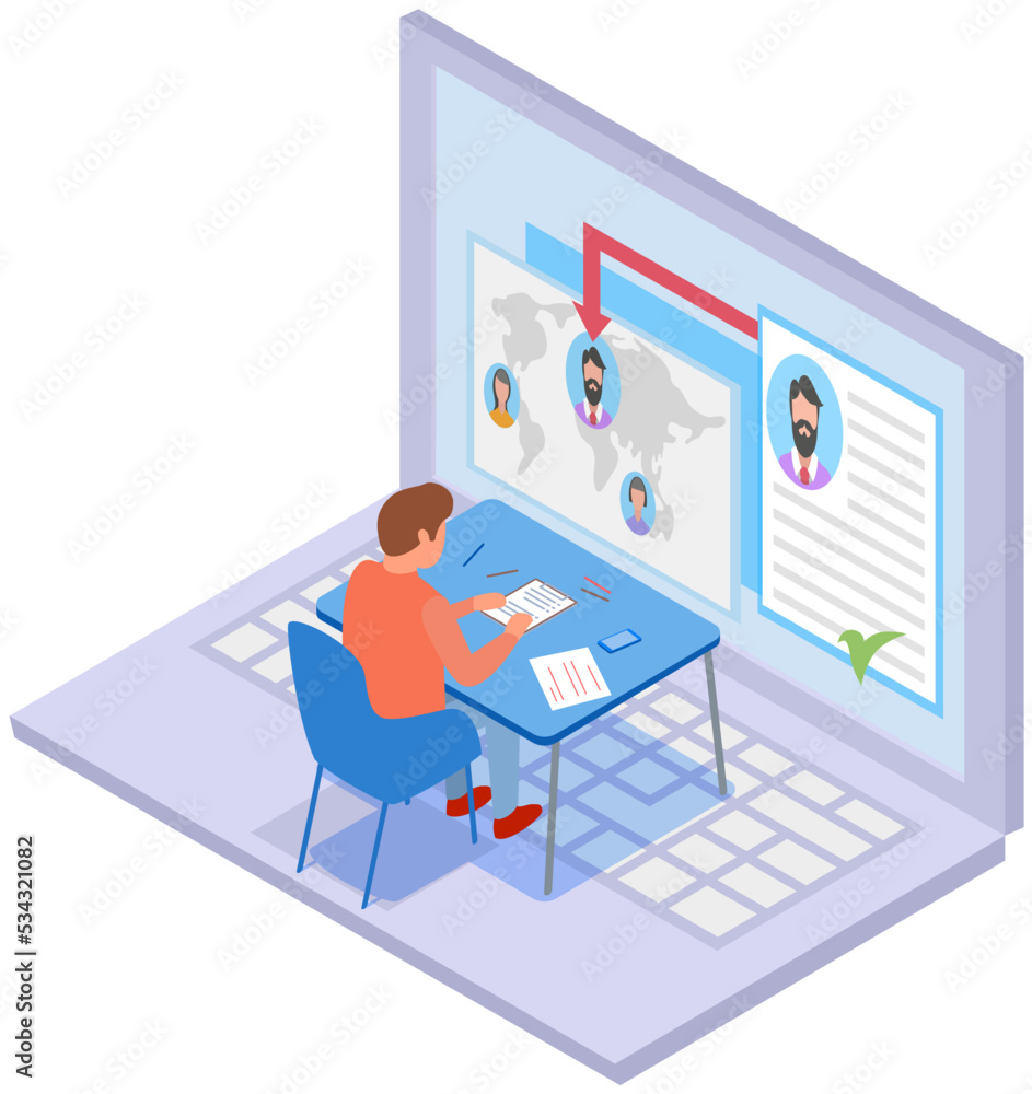 Poster global network connection. internet communication. international interaction, wireless connect. man 