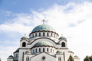 Fototapeta na wymiar saint sava temple in belgrade serbia