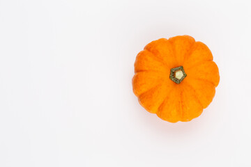 Creative Top view flat lay pumkin composition.