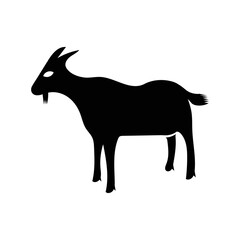Animal domestic goat pet icon | Black Vector illustration |