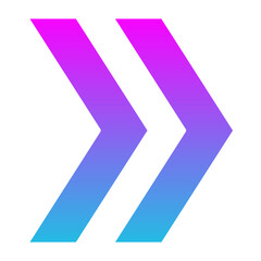 Right Chevron Glyph Gradient Icon