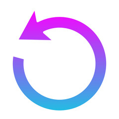 Undo Glyph Gradient Icon