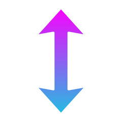 Vertical Glyph Gradient Icon