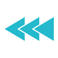 Backward Multicolor Glyph Icon