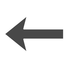 Left Greyscale Glyph Icon