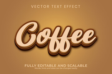 Coffee editable text effect