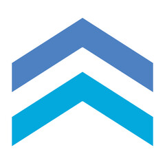 Up Chevron Glyph Two Color Icon