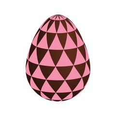 Chocolate Easter eggs. Vector illustration.