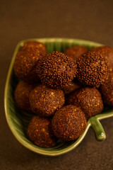 Chocolate swedish balls. Traditional fika.